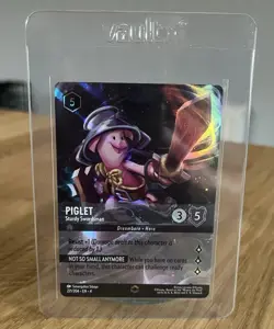 Disney Lorcana Inklands Piglet Sturdy Swordsman 221/204 Enchanted Foil - Image 1
