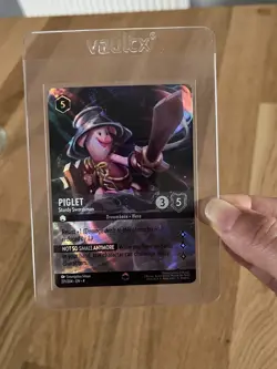 Disney Lorcana Inklands Piglet Sturdy Swordsman 221/204 Enchanted Foil - Image 3