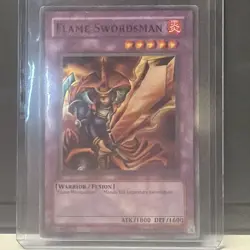 Yugioh Flame Swordsman LOB-003 Super Rare Original Print Konami 2002 - Image 1