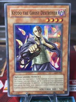 Yu-Gi-Oh Kycoo the Ghost Destroyer LON-062 Super Rare Unlimited 2003 Vintage LP - Image 1