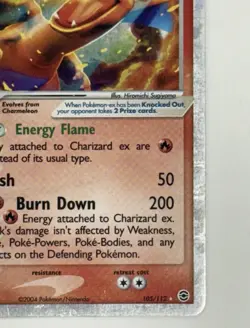 Pokemon TCG Charizard ex 105/112 Fire Red & Leaf Green Holo Silver Border - Image 4