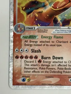 Pokemon TCG Charizard ex 105/112 Fire Red & Leaf Green Holo Silver Border - Image 5