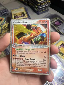 SWIRL 2004 Pokemon EX Fire Red & Leaf Green Charizard EX Holo Foil Rare 105/112 - Image 3