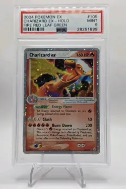 2004 POKEMON EX FIRE RED & LEAF GREEN #105 CHARIZARD EX-HOLO PSA 9 - Image 1