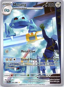 Metang 094/086 Holo Illustration Rare Chaos Rising Pokemon Near Mint - Image 1
