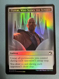 MTG Human (001) // Teferi, Who Slows the Sunset Token Foil Innistrad MID NM - Image 2