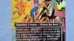 Nick Fury Agent Of Shield FOIL NM MSH 314 Marvel Borderless Comic Card MTG Magic - Image 3