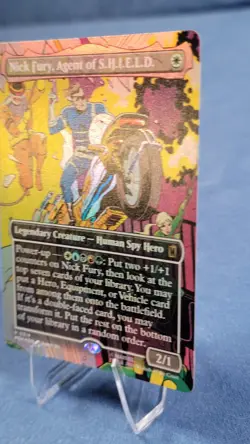 Nick Fury Agent Of Shield FOIL NM MSH 314 Marvel Borderless Comic Card MTG Magic - Image 5