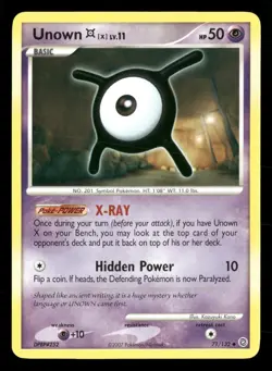 Unown X - 71/132 - Uncommon - Secret Wonders - Pokemon Card - LP - Image 1