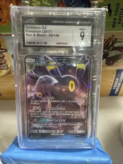 CGC Mint 9 Umbreon GX 2017 Sun & Moon 80/149 Holo Pokemon Card - Image 1