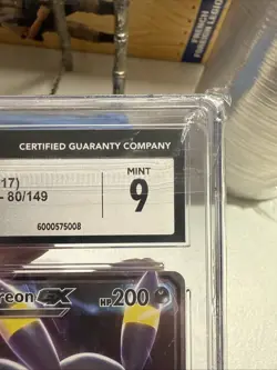 CGC Mint 9 Umbreon GX 2017 Sun & Moon 80/149 Holo Pokemon Card - Image 3