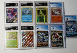 Pokemon Graded Card Lot 9 Cards Total Included! - Image 1