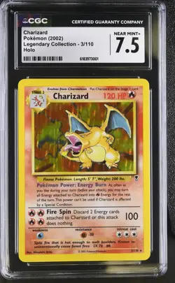 CGC 7.5 NM+ Charizard 3/110 Legendary (Collection) Holo Pokemon Card - Image 1