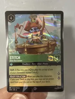 Lorcana Card Set Of Three (Discard, Sealed Moana And Sealed Stitch Alien Promo) - Image 2