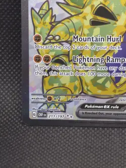 Tyranitar ex 211/197 Full Art Ultra Rare Pokemon Obsidian Flames Card - Image 4