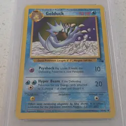 Pokemon Golduck Fossil Uncommon PSA 8 1st Edition 35/62 1999 English - Image 3