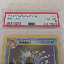 Pokemon Golduck Fossil Uncommon PSA 8 1st Edition 35/62 1999 English - Image 4