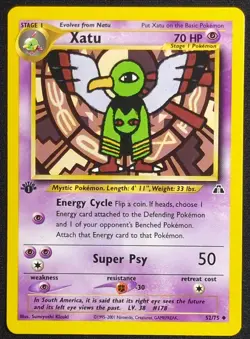 Xatu 52/75 1st Edition Neo Discovery Pokemon Card - Image 1
