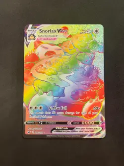 POKEMON UNGRADED SNORLAX VMAX 206/202 RAINBOW RARE SWORD & SHIELD NM - Image 2