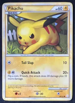 HeartGold & SoulSilver Pikachu #78/123 Pokemon 2010 - Image 1