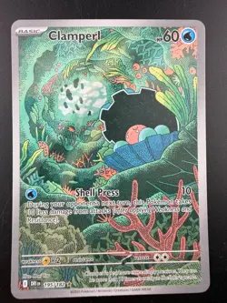 Pokemon TCG Clamperl 195/182 Destined Rival Illustration Rare NM - Image 1