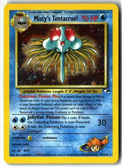2000 Misty's Tentacruel 10/132 Unlimited Vintage Holo Rare Gym Heroes Pokemon NM - Image 1