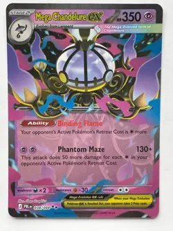 Mega Chandelure ex 038/084 Double Rare Pokemon TCG Pitch Black ME05 English - Image 1