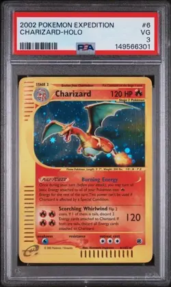 2002 POKEMON EXPEDITION #6 CHARIZARD-HOLO PSA 3 - Image 1