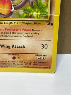 Aerodactyl 16/62 Rare DAMAGED Pokemon Fossil - Image 4