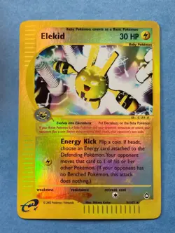 Pokemon Reverse Holo eReader Elekid - Aquapolis – 9/147 - LP - Image 1