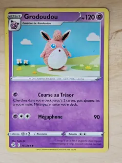 FRENCH GRODOUDOU WIGGLYTUFF 111/264 FUSION STRIKE POKEMON LP 2021 - Image 1