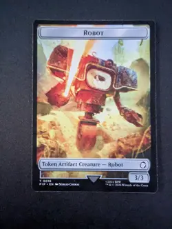 ROBOT 16 // TREASURE 19 MTG Dual-Sided Fallout Tokens - Image 1