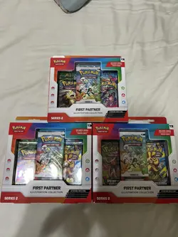 Pokemon TCG First Partner ILLUSTRATION COLLECTION CASE Sealed 3 ct SERIES 2 - Image 1