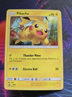 Pokemon TCG Pikachu SM76 Sun & Moon Promos Holo Promo English 2017 70 HP - Image 1
