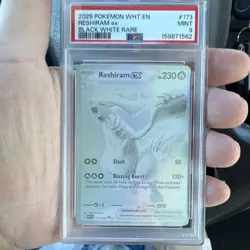 Pokemon Co. Reshiram ex 173/086 Sv White Flare Holo PSA 9 EN 2025 B/W Rare - Image 1
