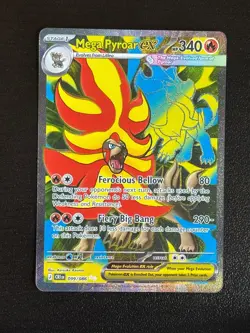 Mega Pyroar ex 099/086 Ultra Rare Chaos Rising Pokemon Holo Near Mint - Image 1