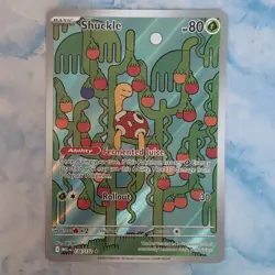 Pokemon TCG Shuckle Card 136/132 Mega Evolution Illustration Rare Holo Card NM - Image 1