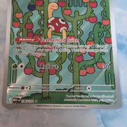 Pokemon TCG Shuckle Card 136/132 Mega Evolution Illustration Rare Holo Card NM - Image 2