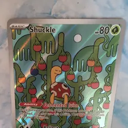 Pokemon TCG Shuckle Card 136/132 Mega Evolution Illustration Rare Holo Card NM - Image 3