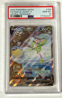 Hisuian Lilligant V Full Art PSA 10 GEM MT 2022 Pokemon SWSH Astral Radiance 163 - Image 1