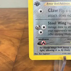 Skarmory Holo Rare 1st Edition 13/111 Neo Genesis WOTC Vintage Pokemon NM Swirl - Image 5