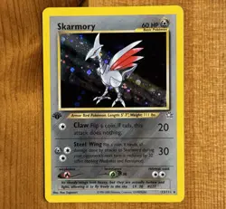 Skarmory 13/111, NM 1st Edition Holo, Neo Genesis, WotC Pokemon TCG Cards, Swirl - Image 1