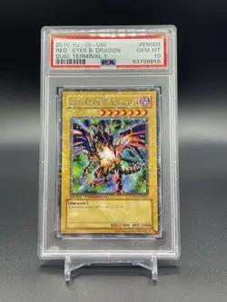 Yugioh 2010 Duel Terminal 1 Red Eyes B Dragon - DT01-EN003 Card PSA 10 - Image 1