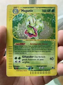 Meganie Expedition 18/165 Holo Vintage Pokemon Karte Deutsch Basis Set Alt - Image 2