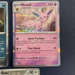Lot 3 Cartes Pokemon Evolition Ev 8.5 FR Noctali & Mentali HOLO, Evoli Reverse - Image 2
