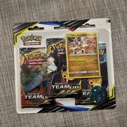 Pokemon Sun & Moon Team Up Ultra Necrozma 3-Pack Blister Factory Sealed Rare 820650804885 - Image 1
