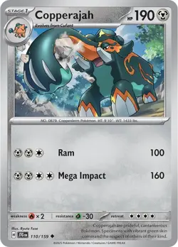 Copperajah #110/159 Sv09 Journey Together Uncommon Reverse Holo Pokemon TCG NM - Image 1