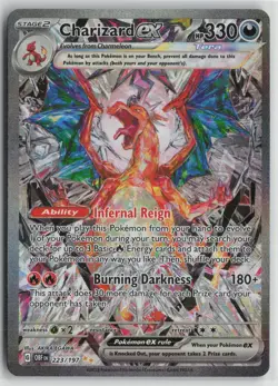 Charizard ex 223/197 Special Illustration Rare Obsidian Flames Pokemon NM - Image 1