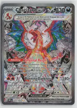 Charizard ex 223/197 Special Illustration Rare Obsidian Flames Pokemon NM - Image 1