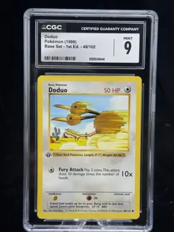 Doduo #48 1st Edition Base Set 1999 Pokemon Game CGC 9 💨 - Image 1